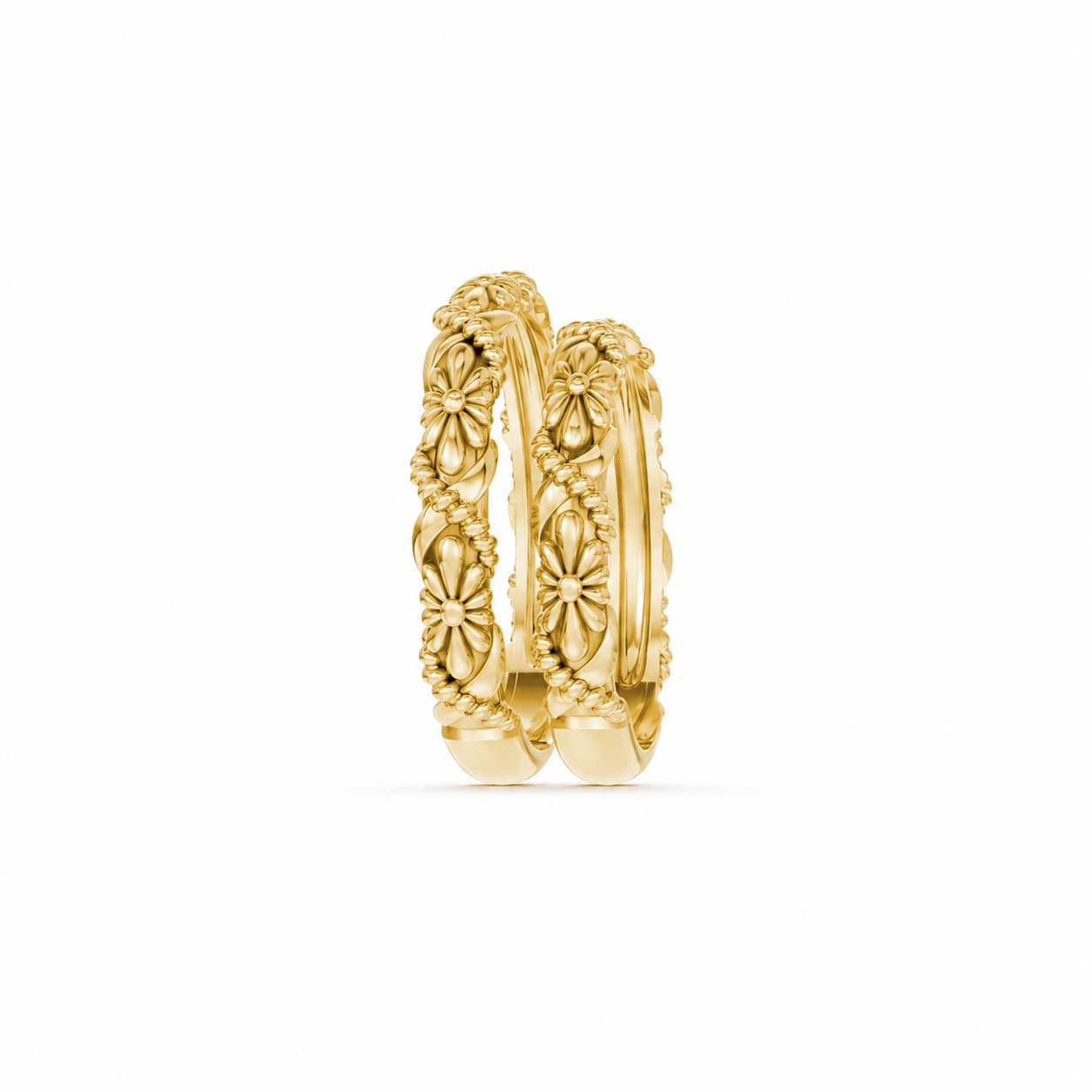 Nhẫn cưới H51 màu Vàng Gold thiết kế phá cách, sang trọng