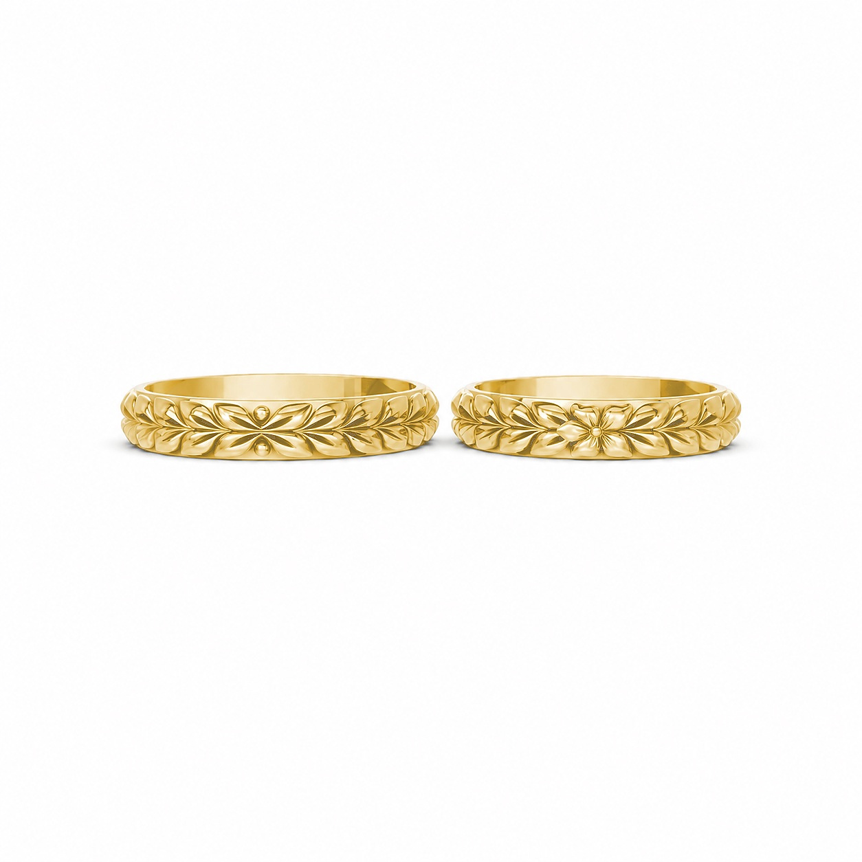 Nhẫn cưới H57 màu Vàng Gold vàng 10K/14K/18K/607 cao cấp, thanh lịch
