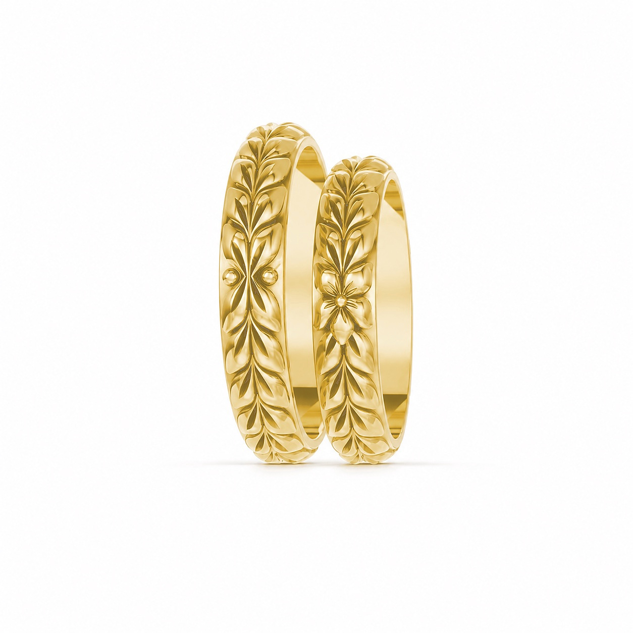 Nhẫn cưới H57 màu Vàng Gold thiết kế phá cách, sang trọng