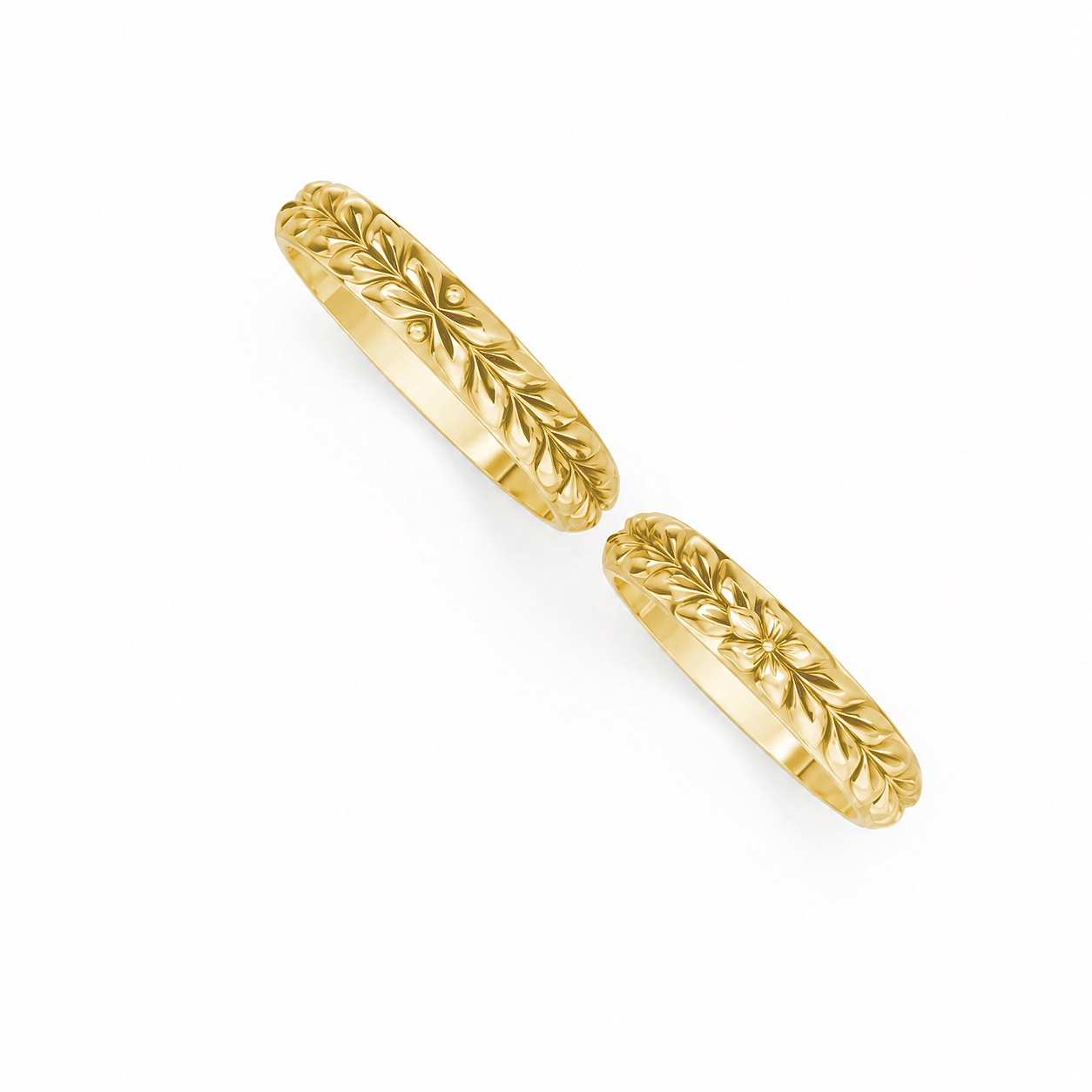 Nhẫn cưới H57 màu Vàng Gold thiết kế tinh xảo, độc đáo