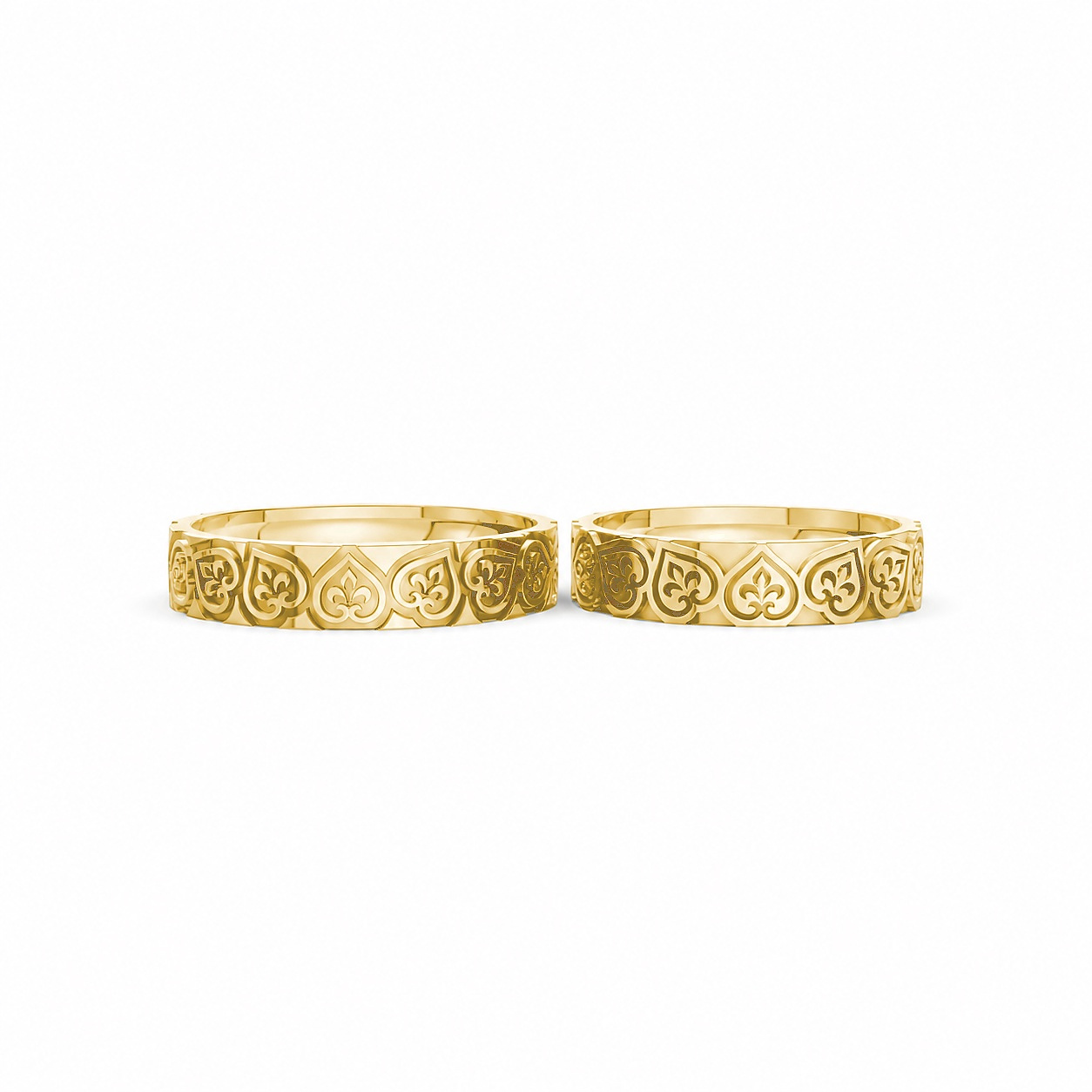 Nhẫn cưới H58 Vàng Gold vàng 10K/14K/18K/607 cao cấp, thanh lịch