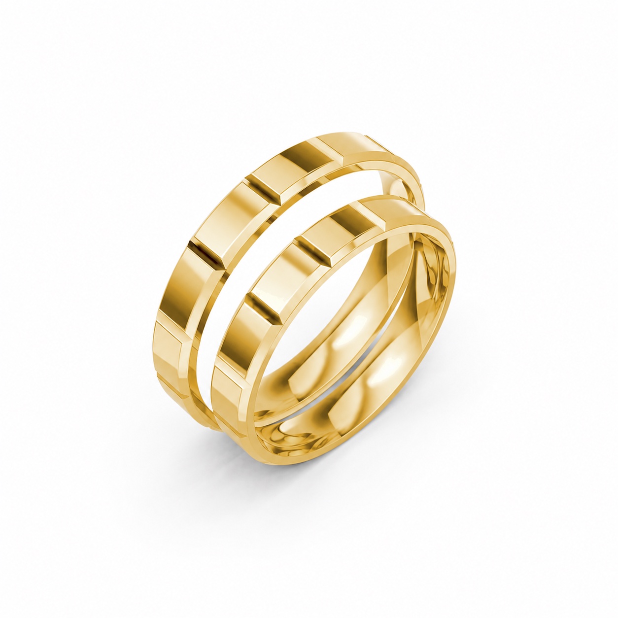 Nhẫn cưới H60 Vàng Gold thiết kế tinh tế, sang trọng