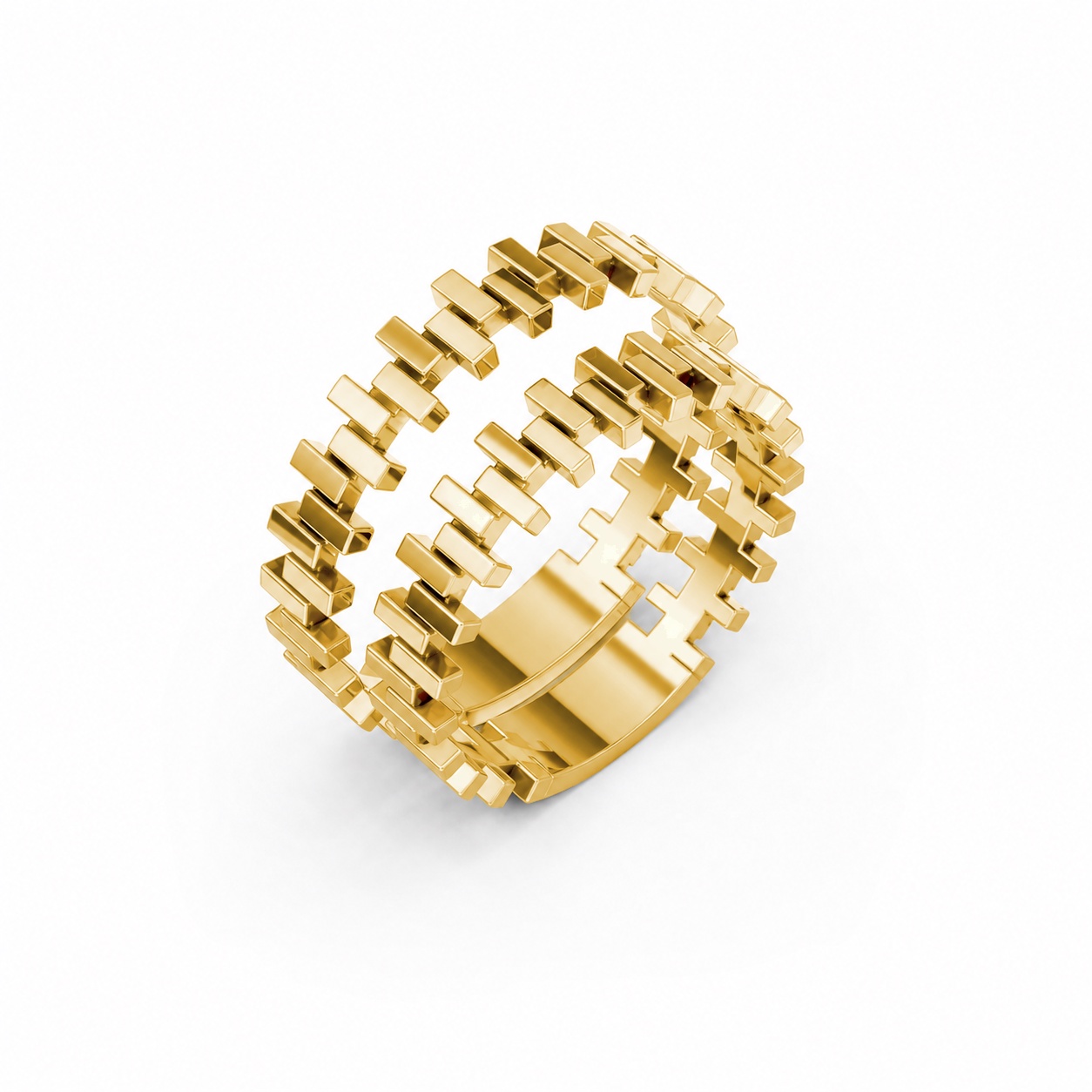 Nhẫn cưới H61 màu Vàng Gold thiết kế tinh tế, sang trọng