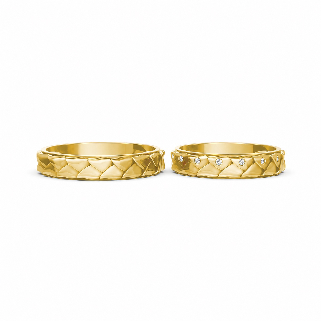 Nhẫn cưới H62 màu Vàng Gold vàng 10K/14K/18K/607 cao cấp, thanh lịch