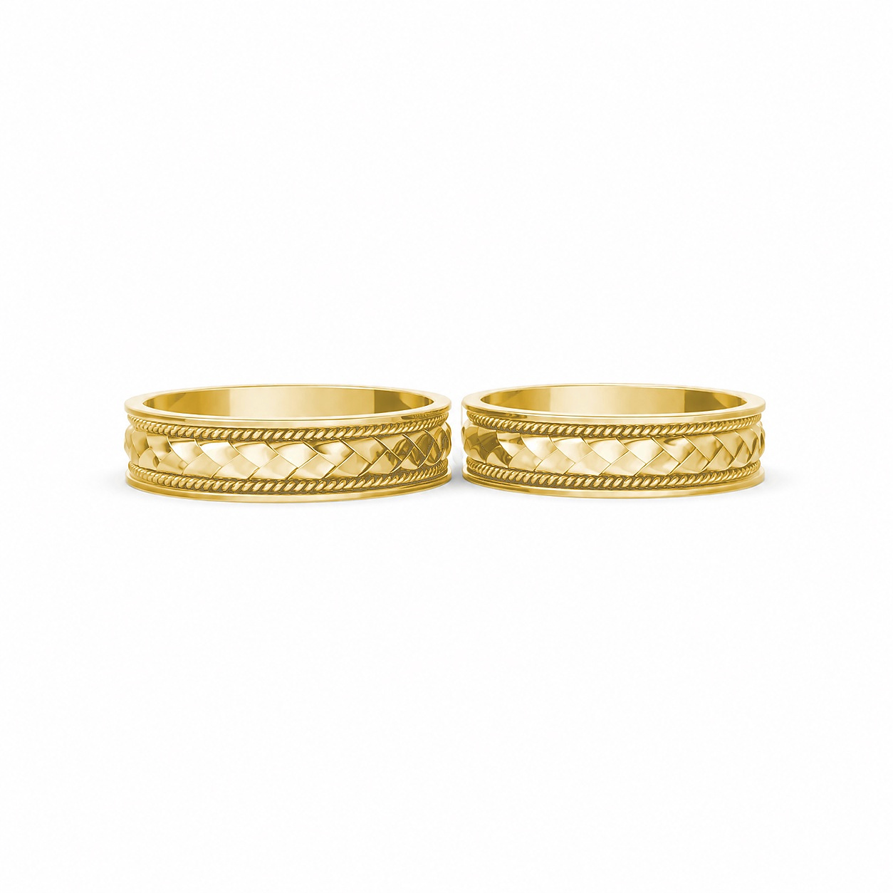 Nhẫn cưới H63 màu Vàng Gold vàng 10K/14K/18K/607 cao cấp, thanh lịch