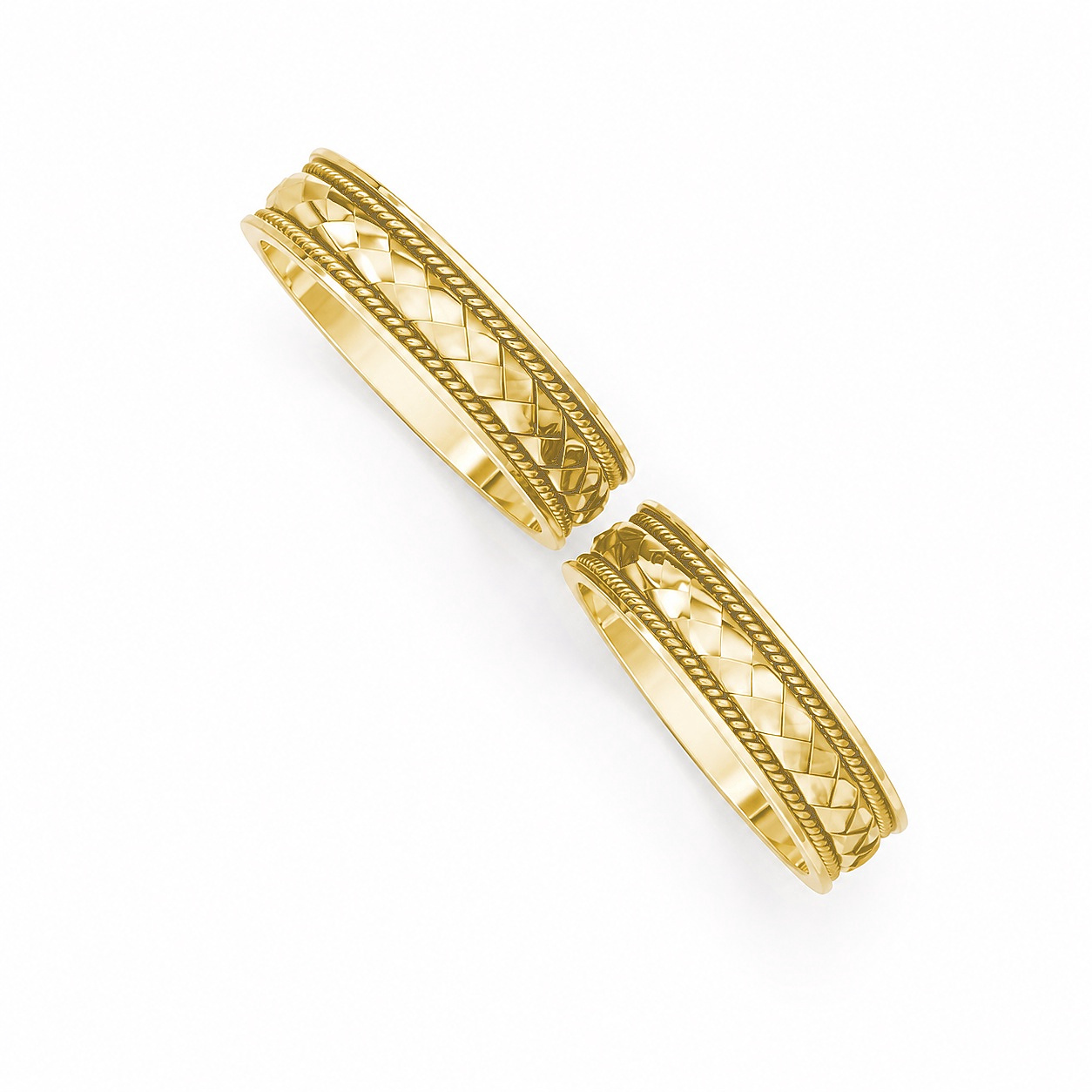 Nhẫn cưới H63 màu Vàng Gold thiết kế tinh xảo, độc đáo