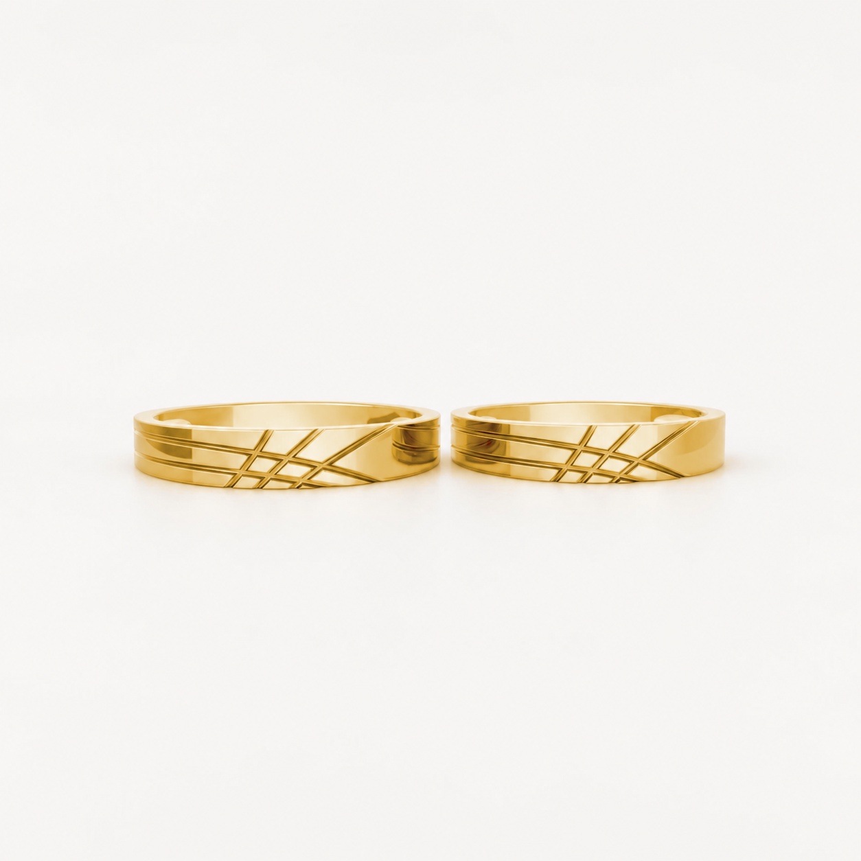 Nhẫn cưới H65 Vàng Gold vàng 10K/14K/18K/607 cao cấp, thanh lịch