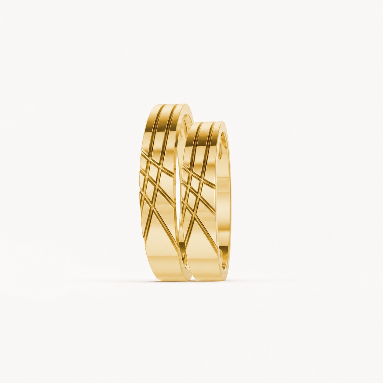 Nhẫn cưới H65 Vàng Gold thiết kế phá cách, sang trọng
