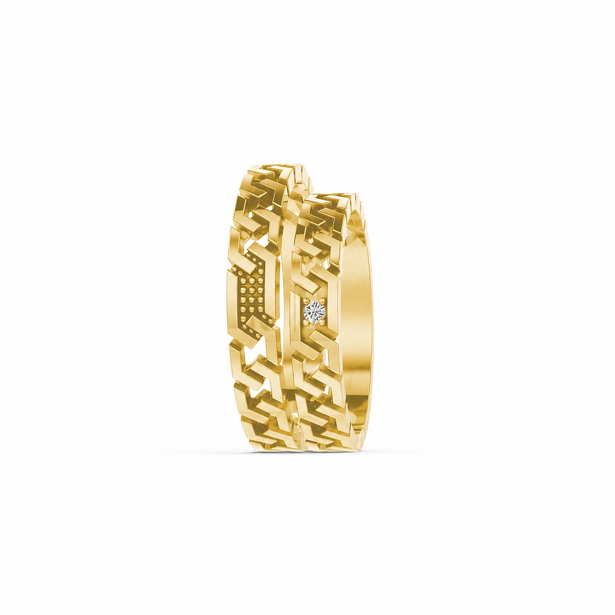 Nhẫn cưới H67 Vàng Gold thiết kế phá cách, sang trọng