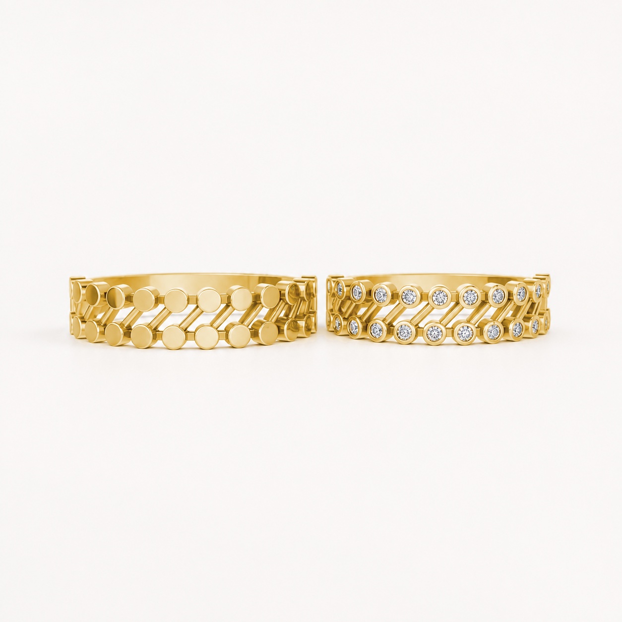 Nhẫn cưới H68 Vàng Gold vàng 10K/14K/18K/607 cao cấp, thanh lịch