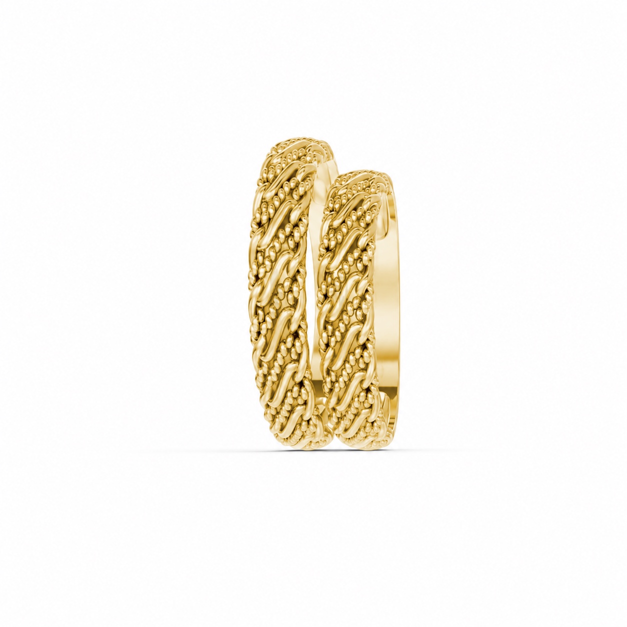 Nhẫn cưới H71 màu Vàng Gold thiết kế phá cách, sang trọng
