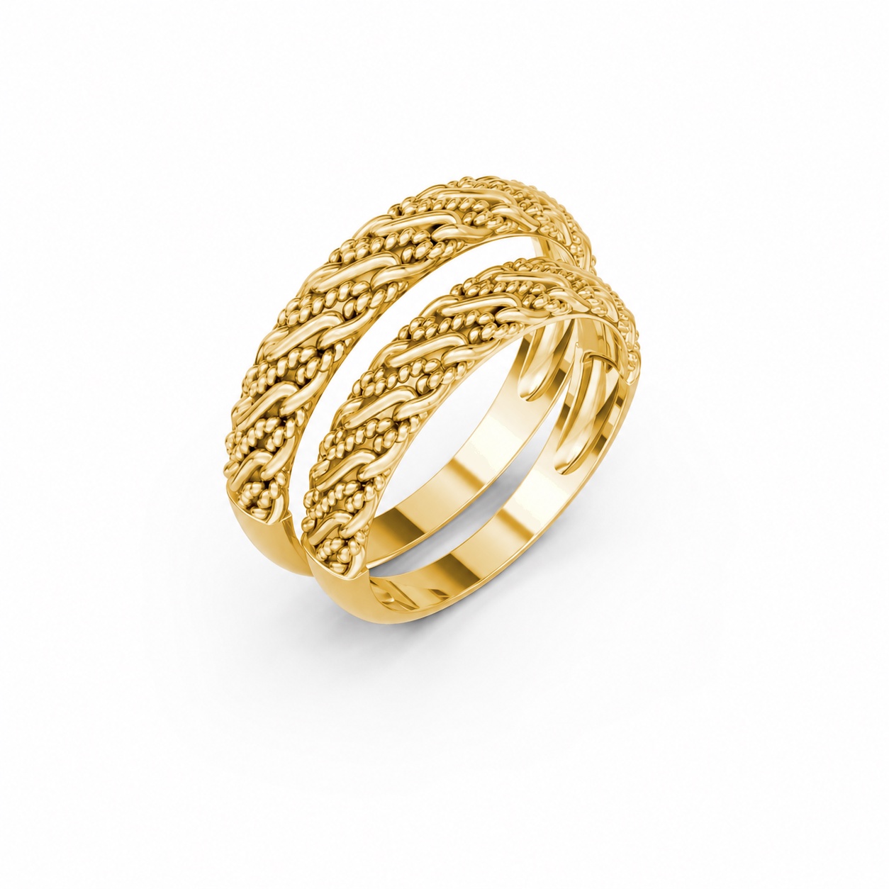 Nhẫn cưới H71 màu Vàng Gold thiết kế tinh tế, sang trọng