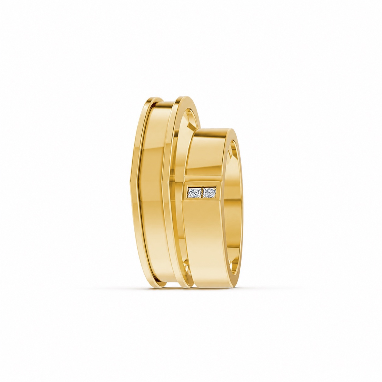 Nhẫn Cưới Collab Ceramic – H77 Vàng Gold thiết kế phá cách, sang trọng
