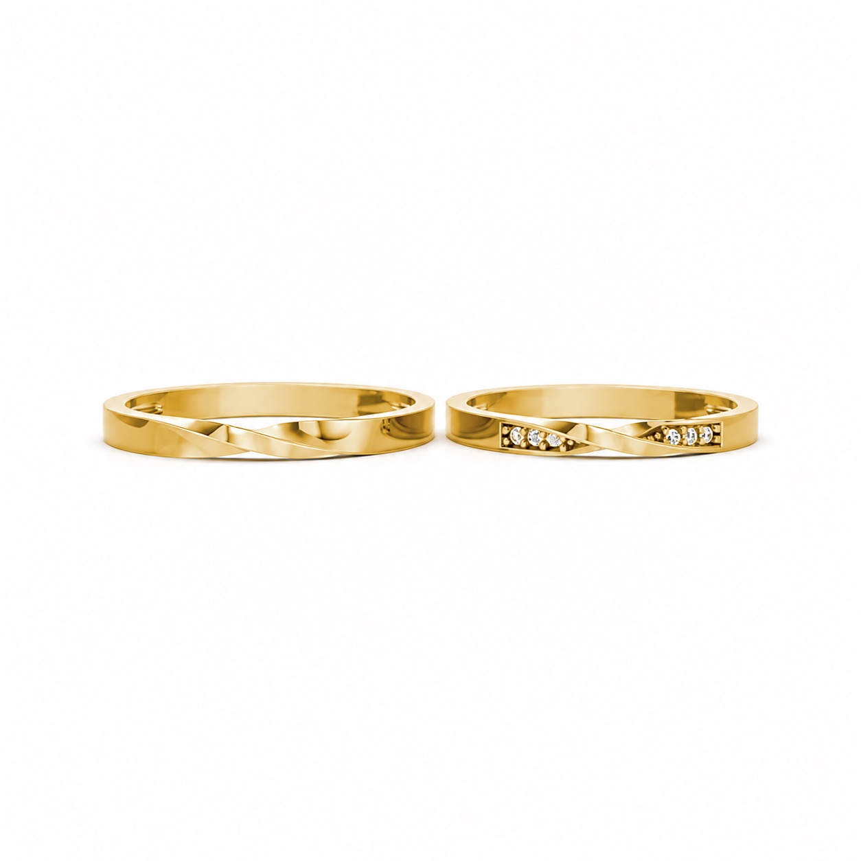 Nhẫn cưới H90 Vàng Gold vàng 10K/14K/18K/607 cao cấp, thanh lịch