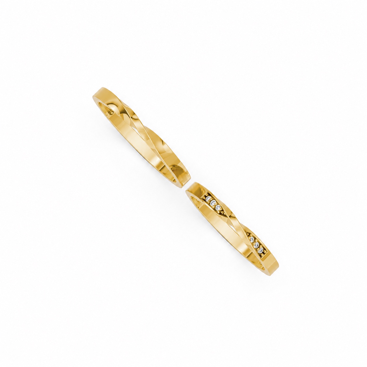 Nhẫn cưới H90 Vàng Gold thiết kế tinh xảo, độc đáo