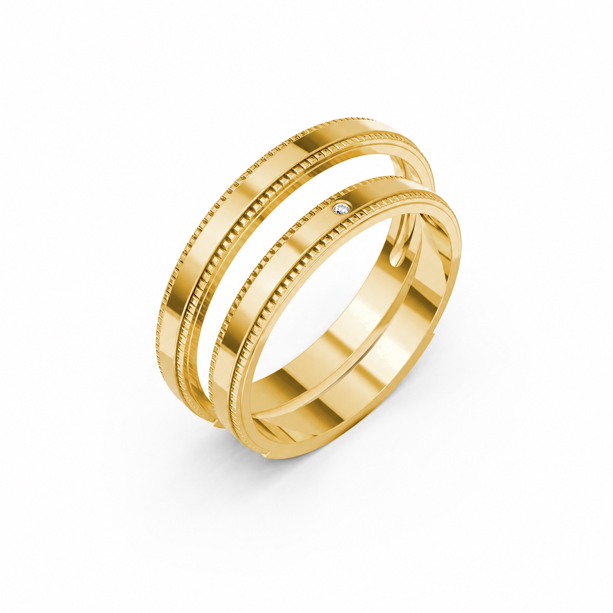 Nhẫn cưới H95 Vàng Gold thiết kế tinh tế, sang trọng
