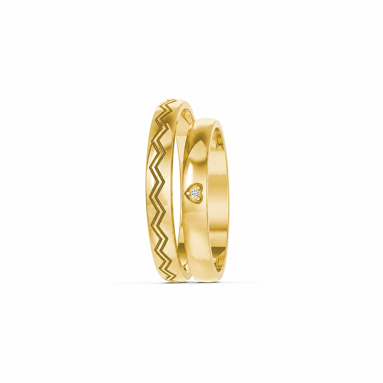 Nhẫn cưới H96 Vàng Gold thiết kế phá cách, sang trọng