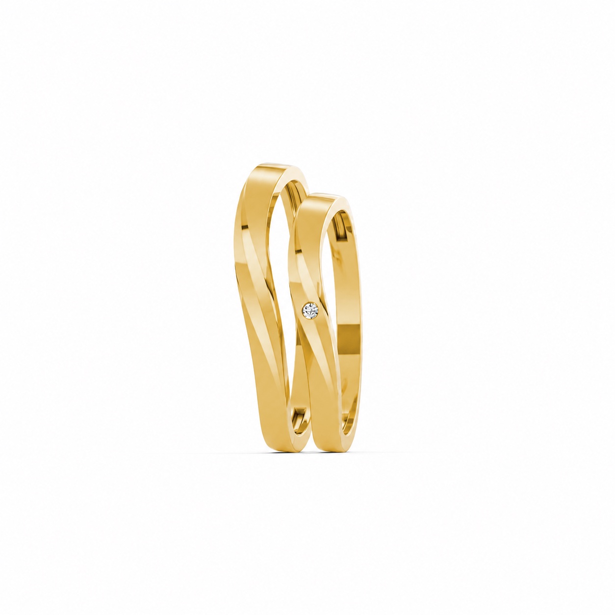 Nhẫn cưới H99 Vàng Gold thiết kế phá cách, sang trọng