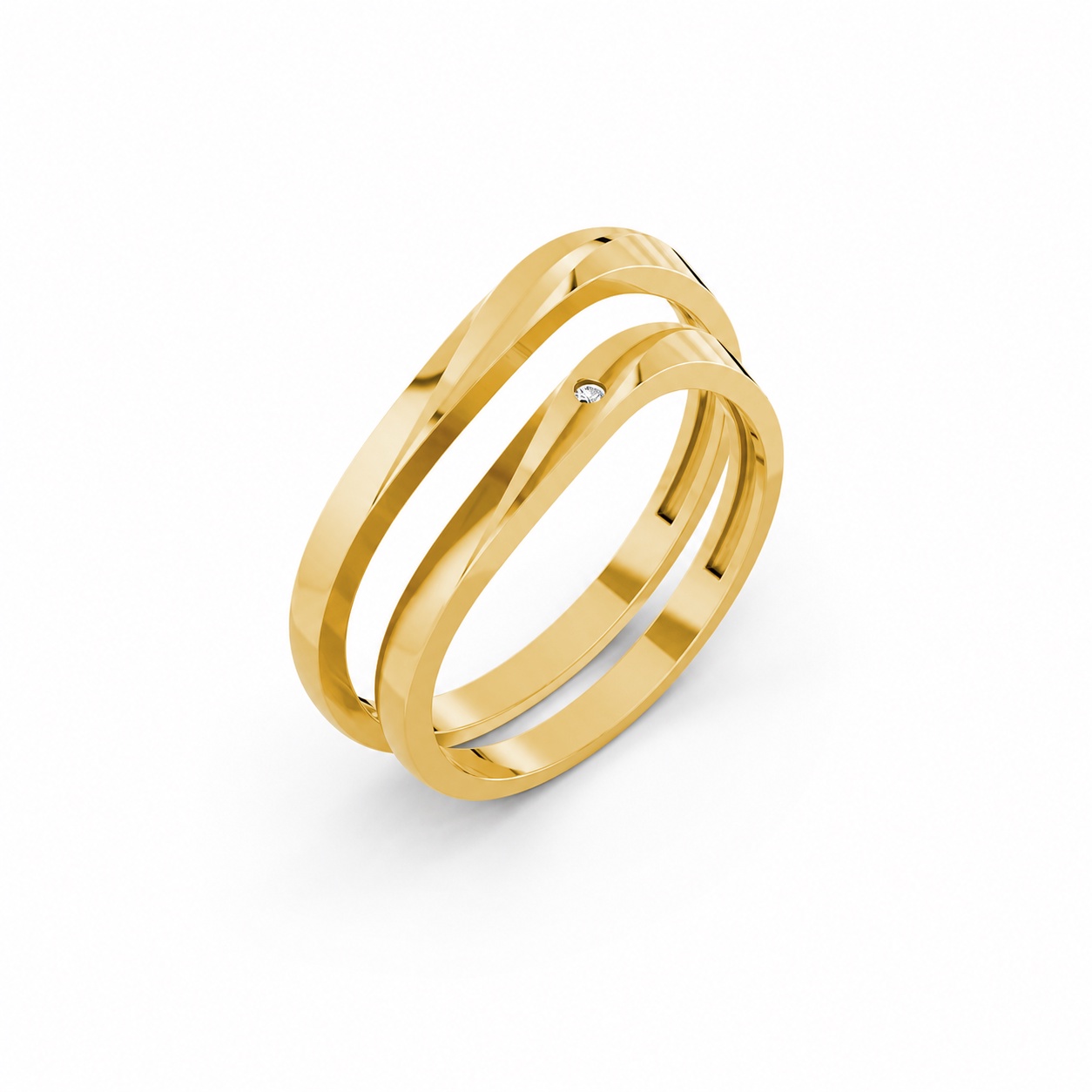 Nhẫn cưới H99 Vàng Gold thiết kế tinh tế, sang trọng