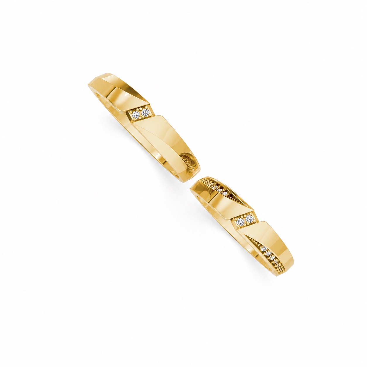 Nhẫn cưới K21 Vàng Gold thiết kế tinh xảo, độc đáo
