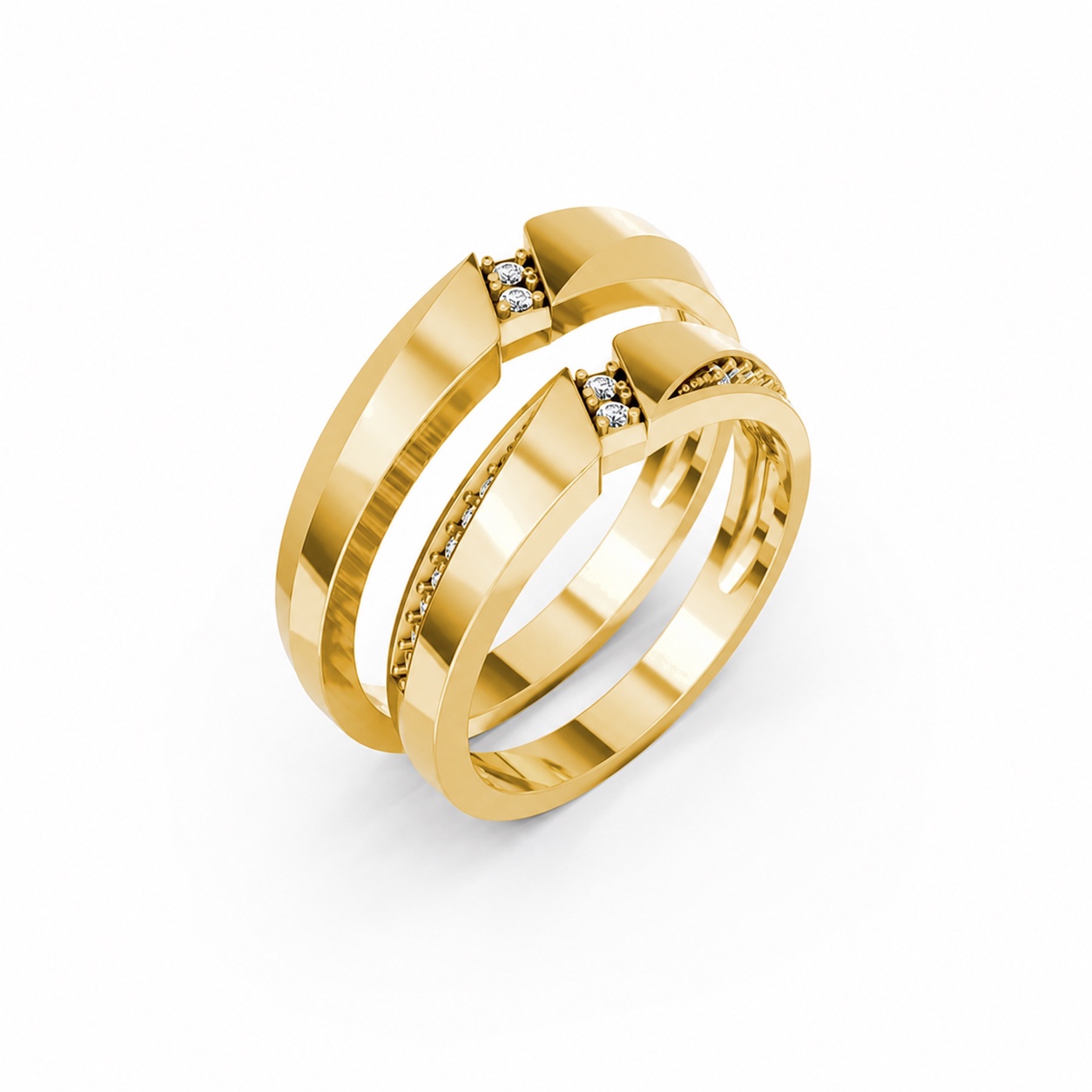Nhẫn cưới K21 Vàng Gold thiết kế tinh tế, sang trọng