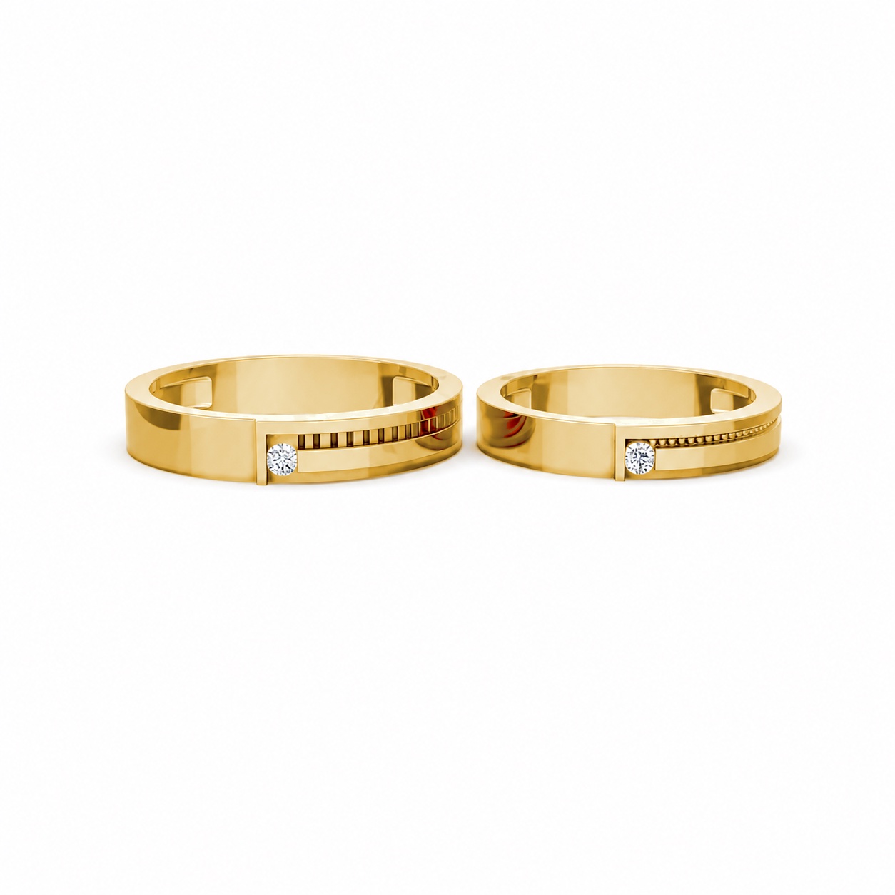 Nhẫn cưới K22 Vàng Gold vàng 10K/14K/18K/607 cao cấp, thanh lịch