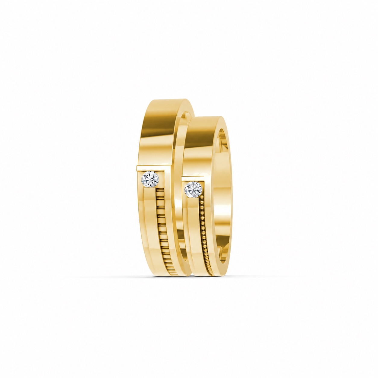 Nhẫn cưới K22 Vàng Gold thiết kế phá cách, sang trọng