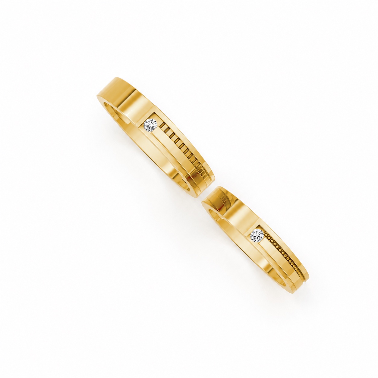 Nhẫn cưới K22 Vàng Gold thiết kế tinh xảo, độc đáo