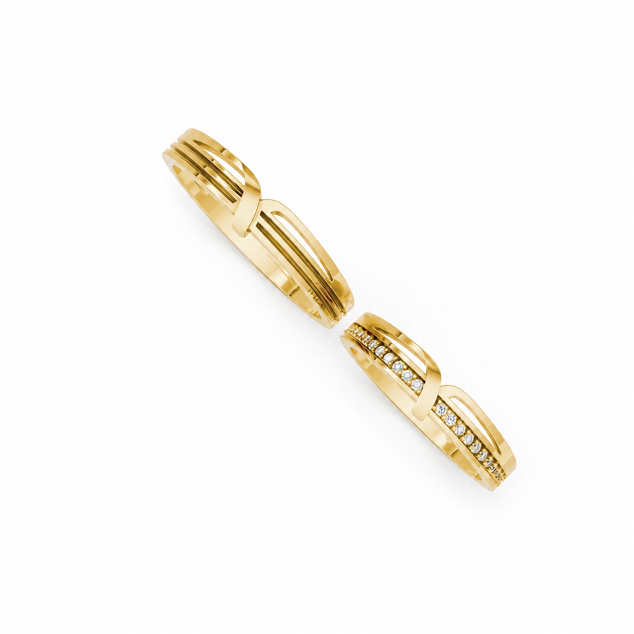 Nhẫn cưới K23 Vàng Gold thiết kế tinh xảo, độc đáo