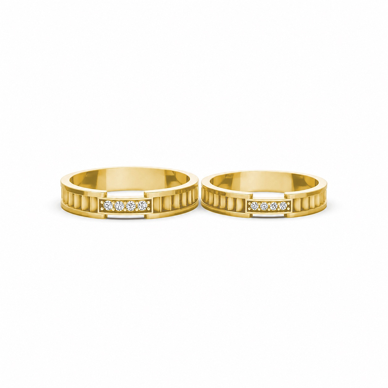 Nhẫn cưới K24 Vàng Gold vàng 10K/14K/18K/607 cao cấp, thanh lịch