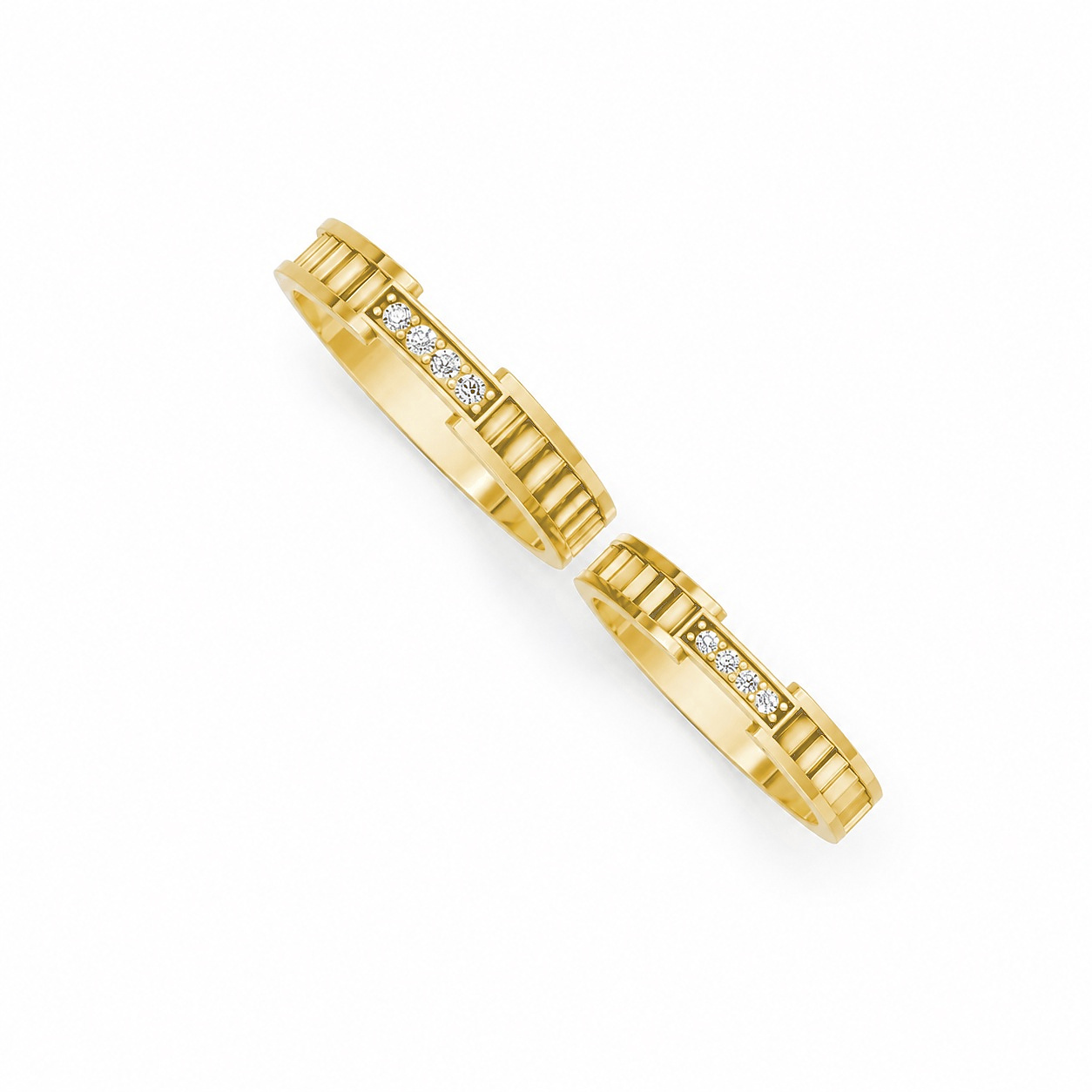 Nhẫn cưới K24 Vàng Gold thiết kế tinh xảo, độc đáo