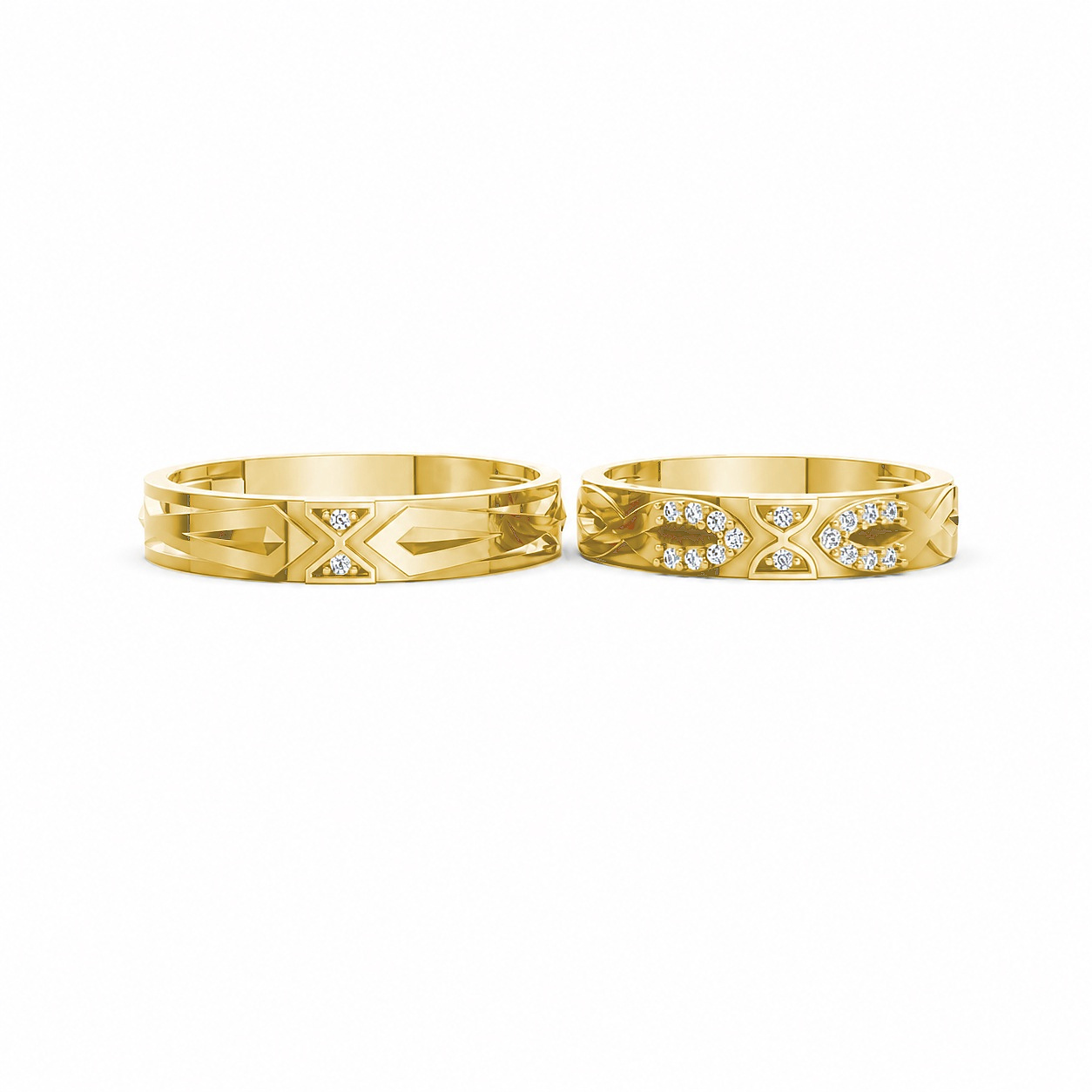NHẪN CƯỚI K25 Vàng Gold vàng 10K/14K/18K/607 cao cấp, thanh lịch