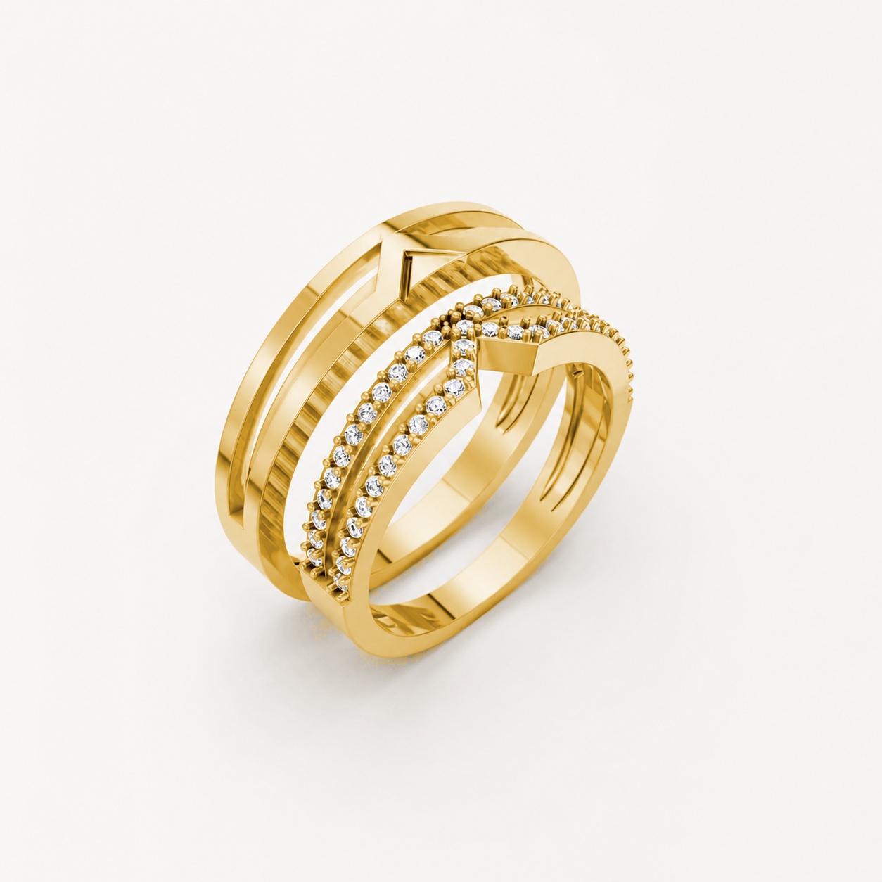 Nhẫn cưới K26 Vàng Gold thiết kế tinh tế, sang trọng