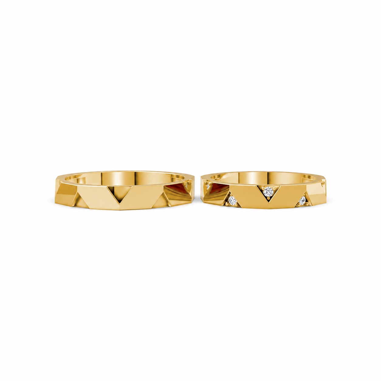Nhẫn cưới K27 Vàng Gold vàng 10K/14K/18K/607 cao cấp, thanh lịch
