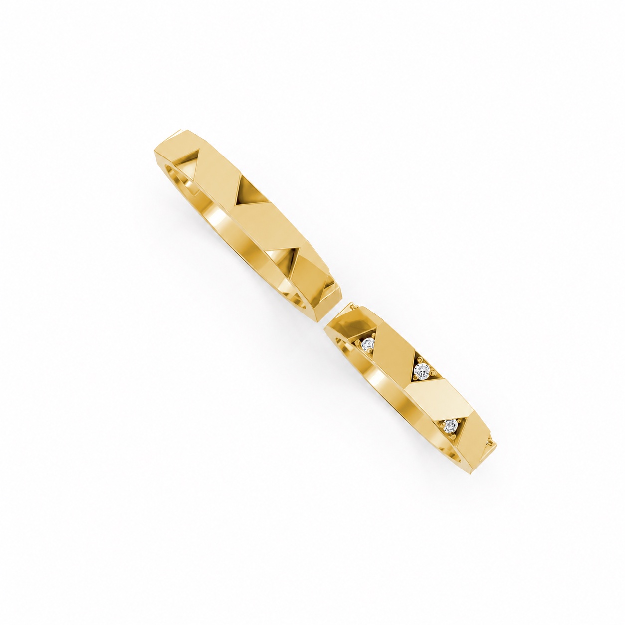 Nhẫn cưới K27 Vàng Gold thiết kế tinh xảo, độc đáo