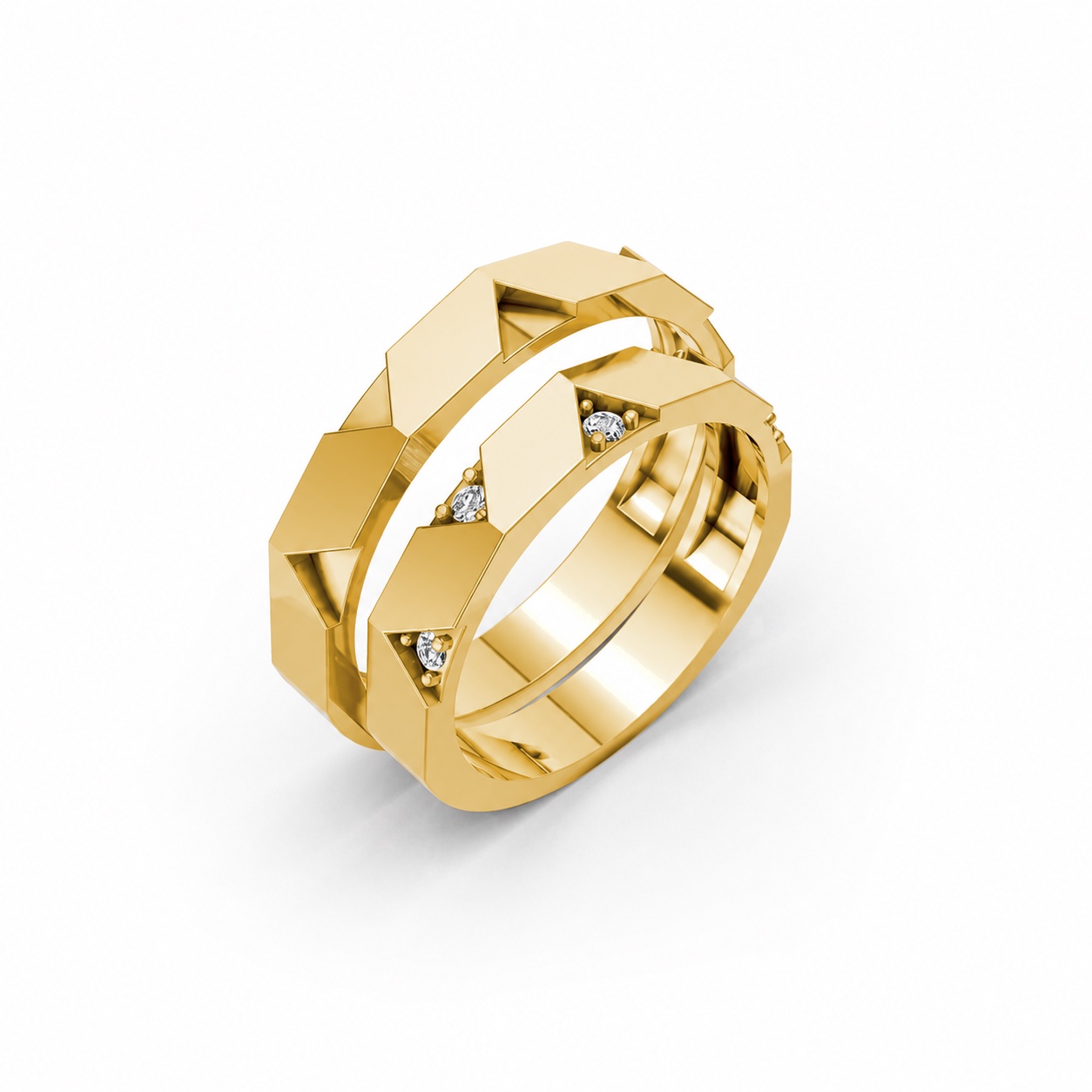 Nhẫn cưới K27 Vàng Gold thiết kế tinh tế, sang trọng