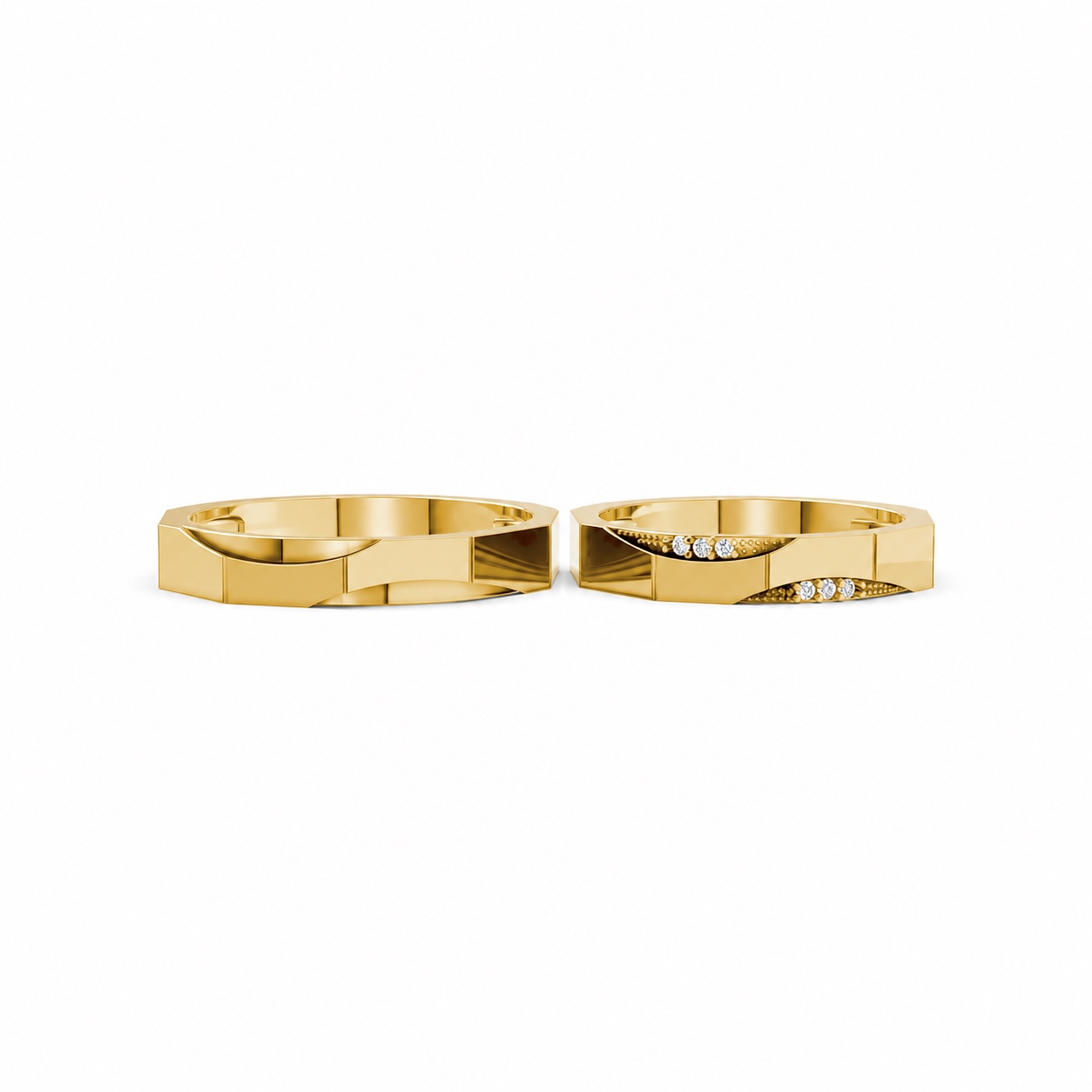 Nhẫn cưới K28 Vàng Gold vàng 10K/14K/18K/607 cao cấp, thanh lịch