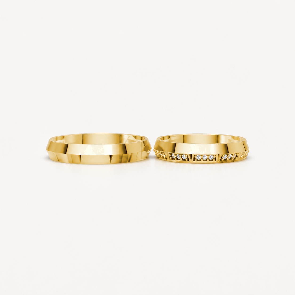 Nhẫn cưới K29 Vàng Gold vàng 10K/14K/18K/607 cao cấp, thanh lịch