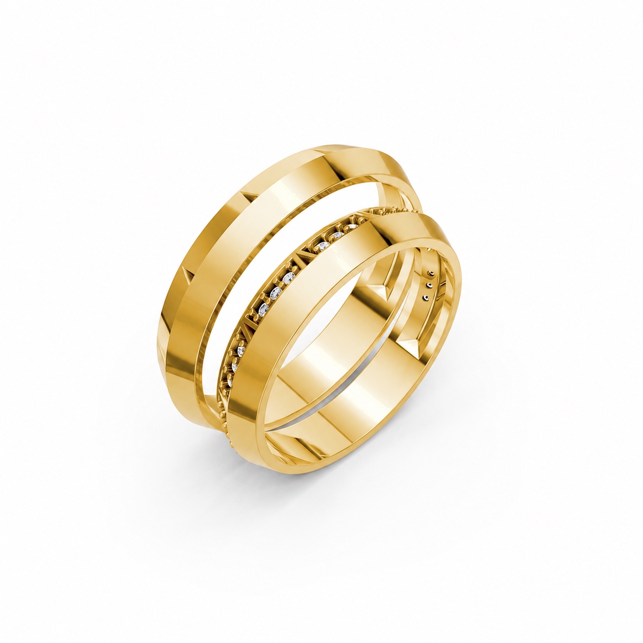 Nhẫn cưới K29 Vàng Gold thiết kế tinh tế, sang trọng