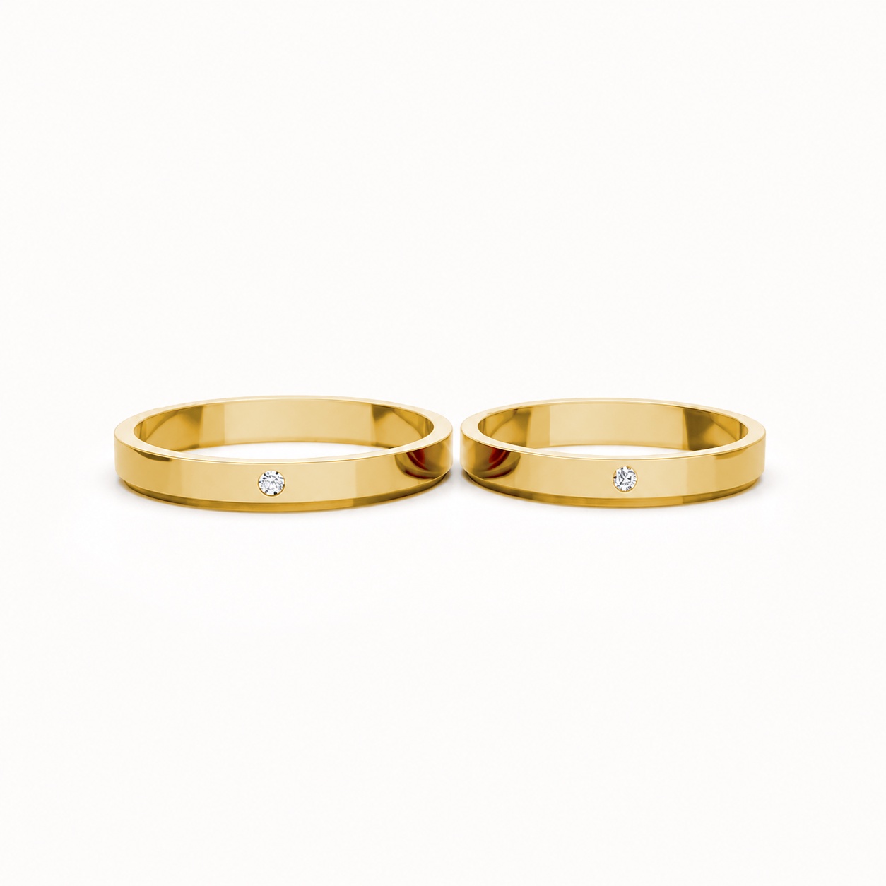 Nhẫn cưới kim cương TG5 Vàng Gold vàng 10K/14K/18K/607 cao cấp, thanh lịch