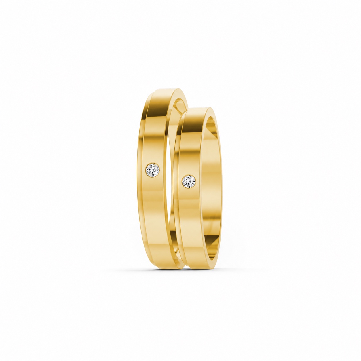 Nhẫn cưới kim cương TG5 Vàng Gold thiết kế phá cách, sang trọng
