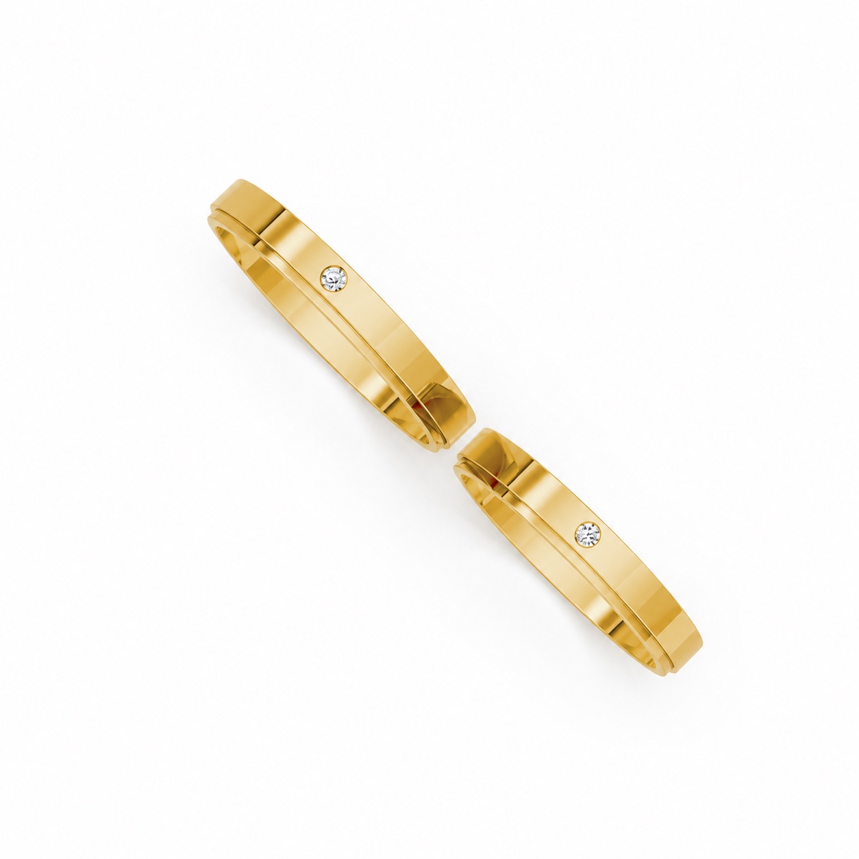 Nhẫn cưới kim cương TG5 Vàng Gold thiết kế tinh xảo, độc đáo