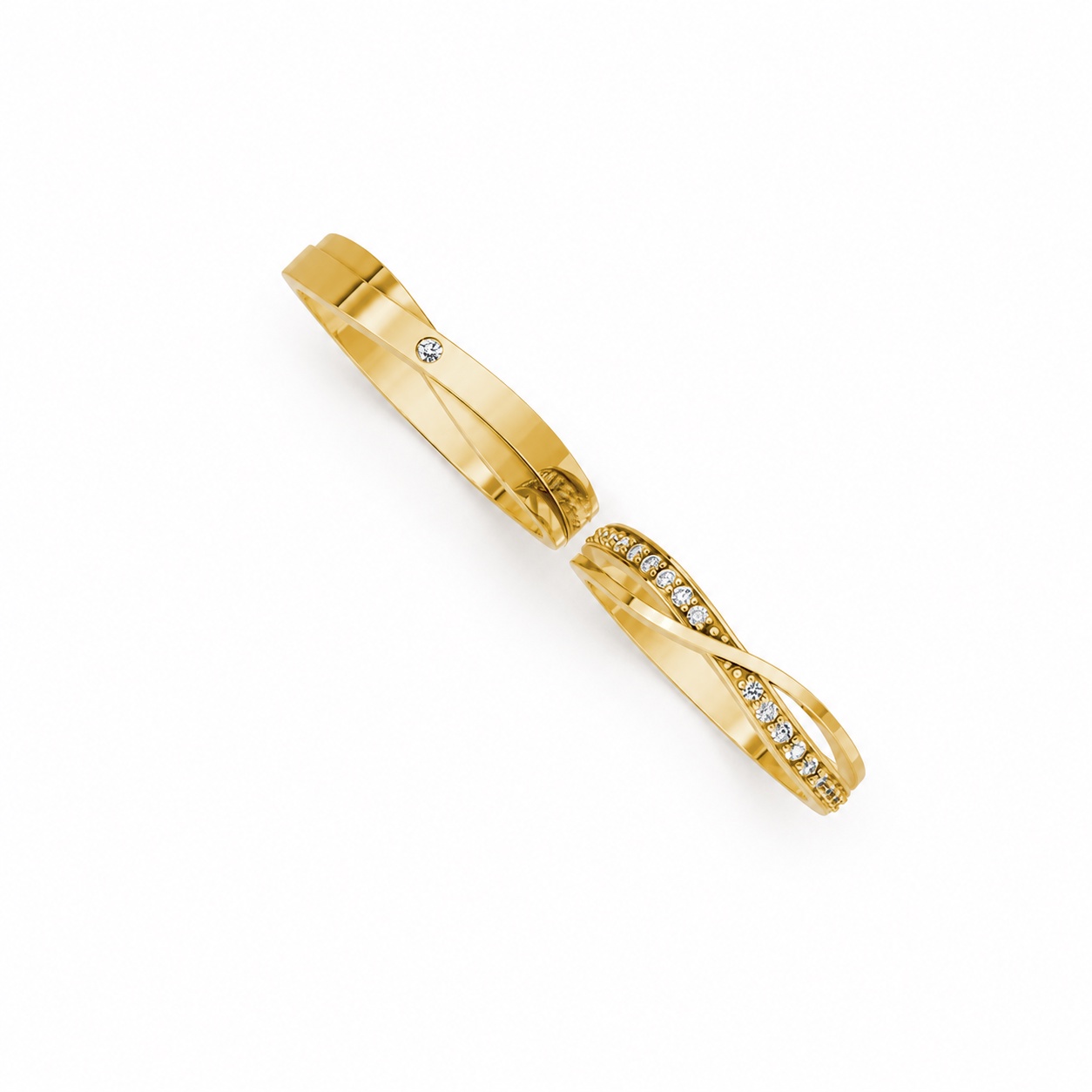 Nhẫn cưới S141 Vàng Gold thiết kế tinh xảo, độc đáo