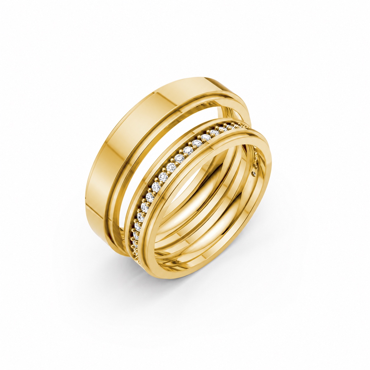 Nhẫn cưới S213 Vàng Gold thiết kế tinh tế, sang trọng