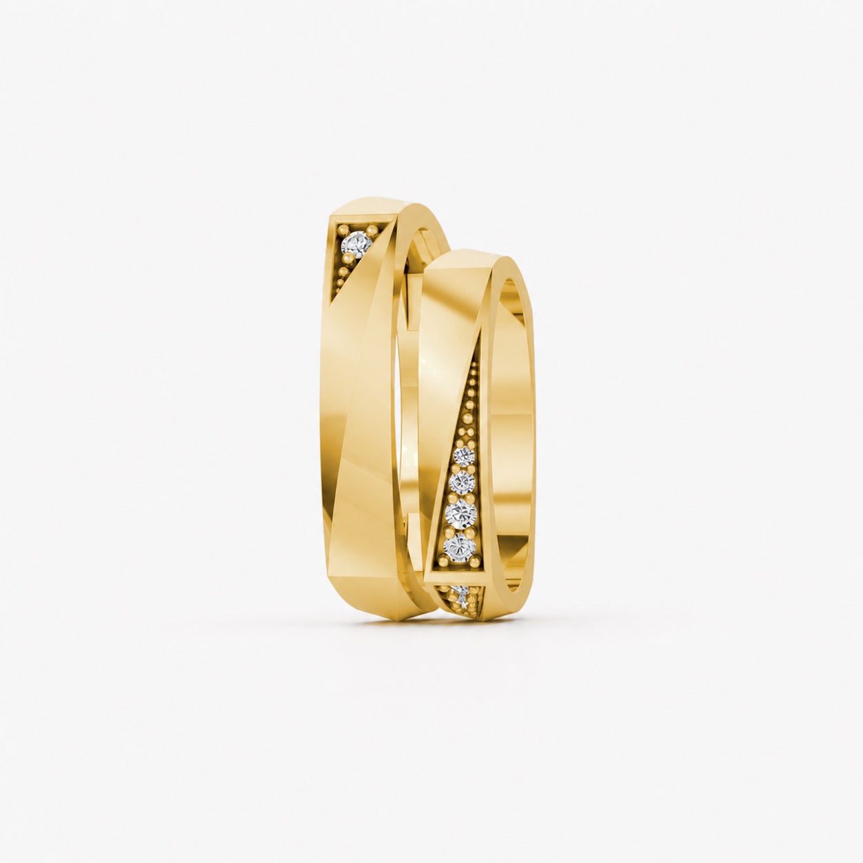 Nhẫn cưới S217 Vàng Gold thiết kế phá cách, sang trọng