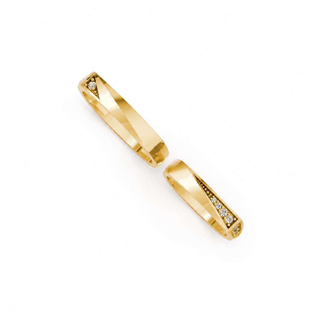 Nhẫn cưới S217 Vàng Gold thiết kế tinh xảo, độc đáo