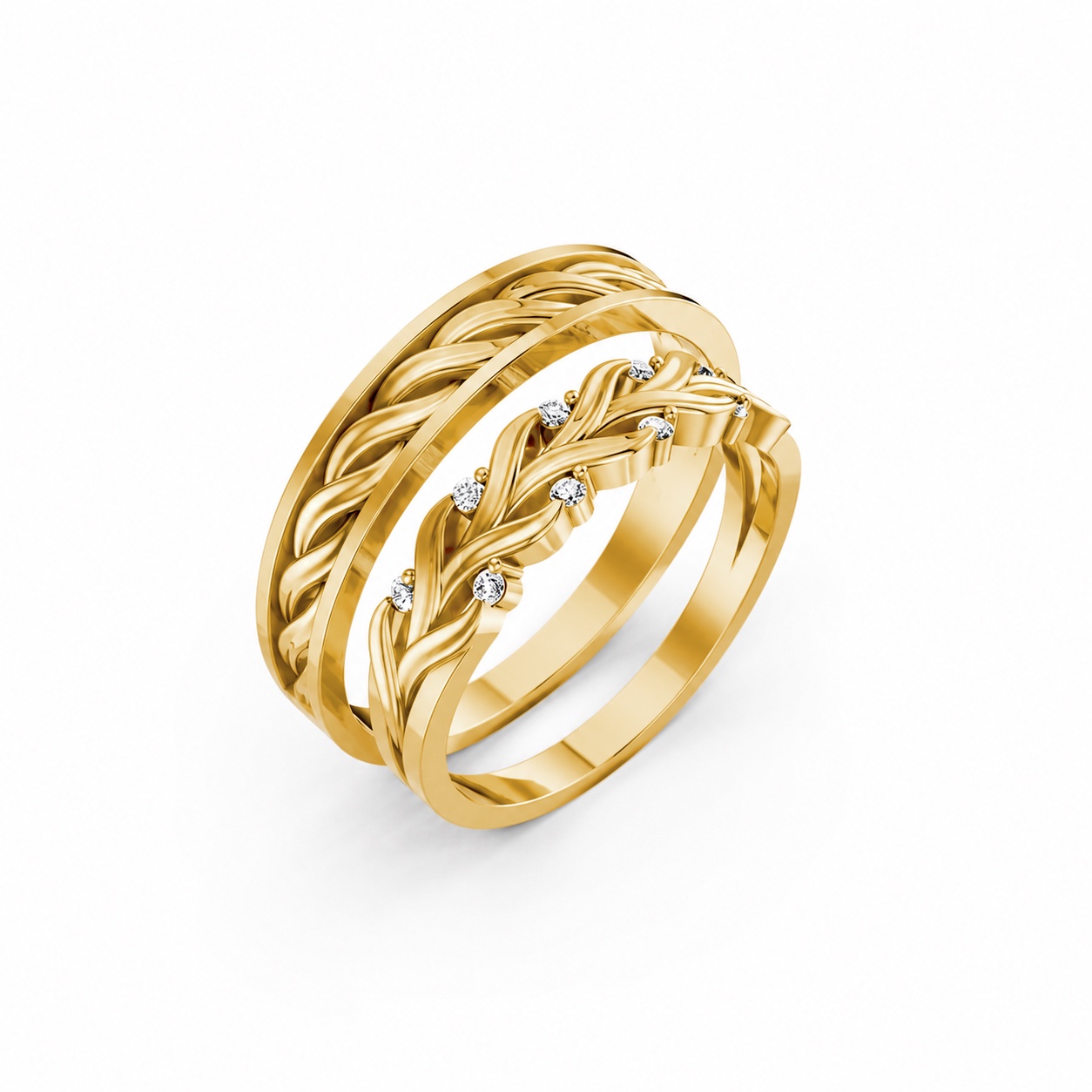 Nhẫn cưới S220 Vàng Gold thiết kế tinh tế, sang trọng