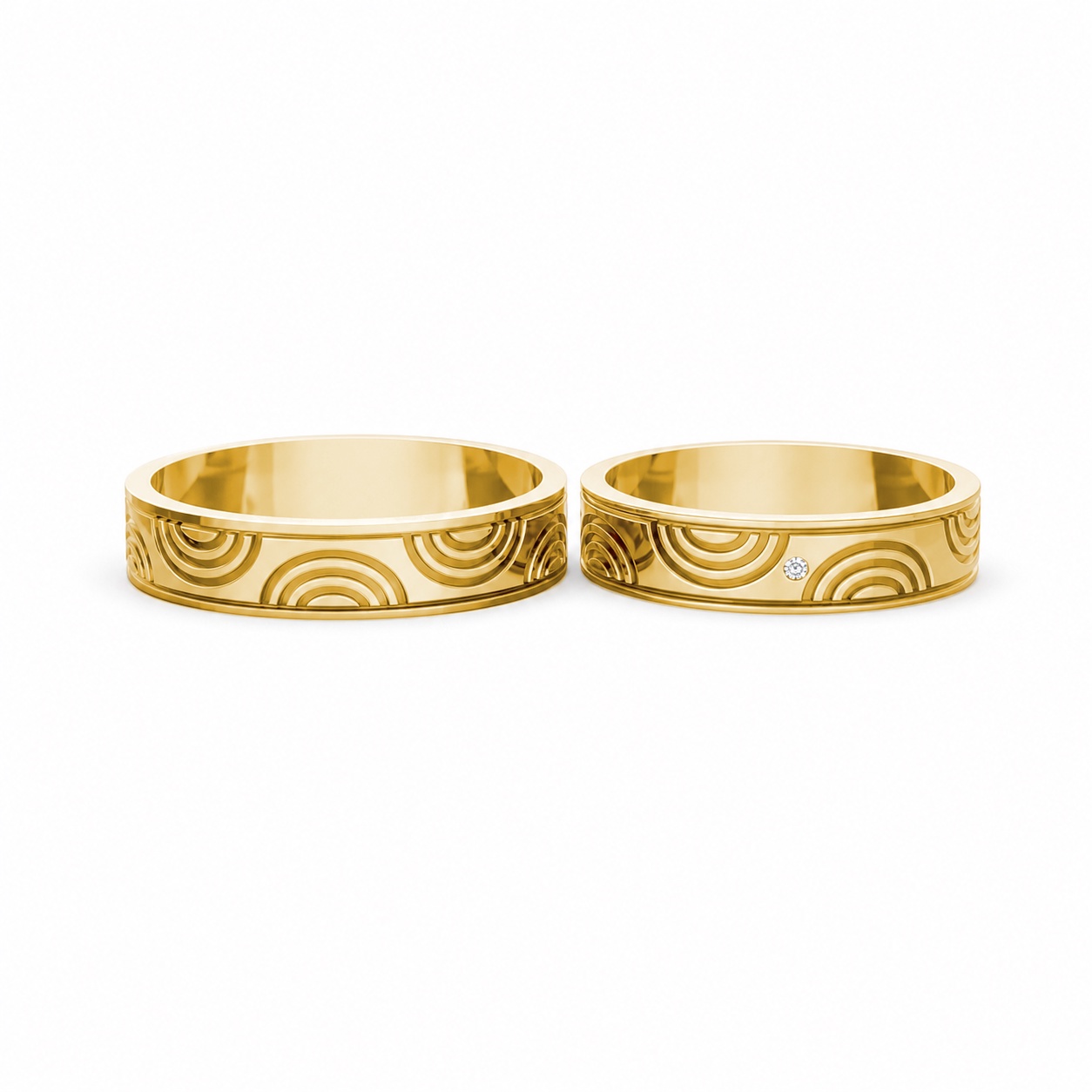 Nhẫn cưới S221 Vàng Gold vàng 10K/14K/18K/607 cao cấp, thanh lịch