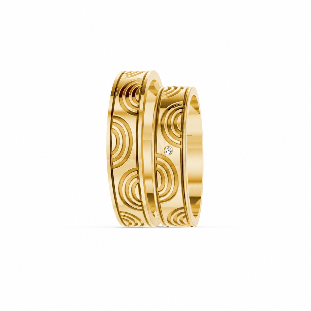 Nhẫn cưới S221 Vàng Gold thiết kế phá cách, sang trọng