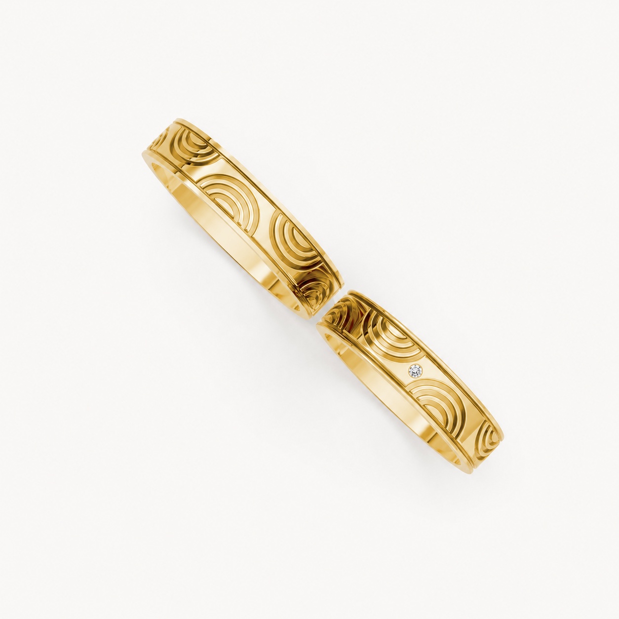 Nhẫn cưới S221 Vàng Gold thiết kế tinh xảo, độc đáo